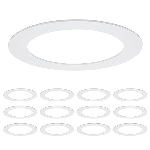 Maxxima 6-Inch Recessed Light Goof Rings - Can or Canless Trim, 12 Pack