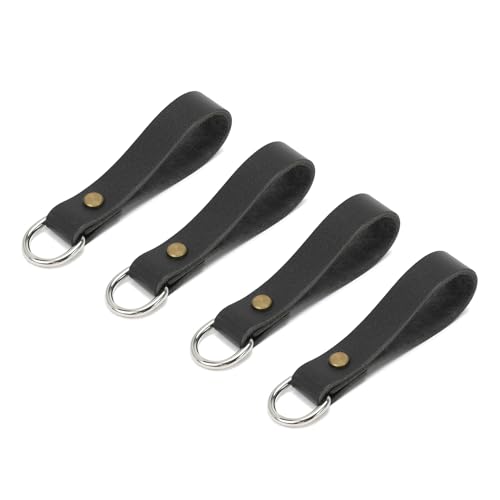 Leather Tool Belt Suspender Loops,Tool Belt Strap Connectors Accessories fits 3 inch Belt Connectors, (Suspender Loop Attachment 4-Pack) (3in Napa Leather)