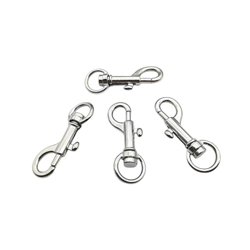 4 Pack Zinc Alloy Swivel Snap Hooks for Dog Leash, Boat Rope, Keychain - 1.8 Inch