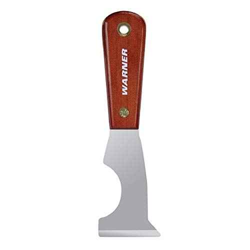 Warner 5-in-1 Glazier Knife, Stiff Carbon Steel Blade, Rosewood Series, 379
