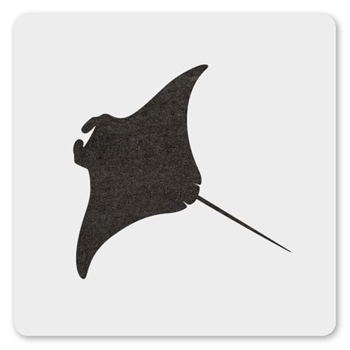 MAGJUCHE Manta Ray Stencil 6 Inches, Reusable Ocean Animal Stencil for Painting DIY Crafts Decor