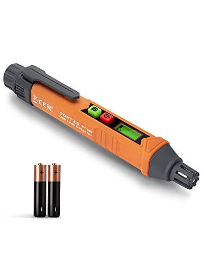 TOPTES PT199 Natural Gas Leak Detector - Portable Combustible Gas Sniffer, Orange Variation