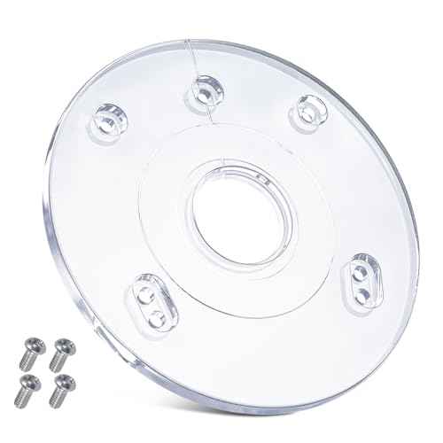 Palm Router Subbase PR110, Palm Router Accessories with Screws- Round Base Plate for Bosch RA Threaded Templet Guides, Accurate Positioning of Bit, Fits for Bosch Trim Routers GKF125CE, PR20EVS, PR10E