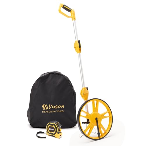 YS YUSON 12-Inch Digital Rolling Measuring Wheel with Reset, 9999 Ft, Includes Tote Bag
