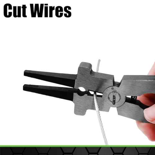 Grip 9" Multi-Purpose Mig Welding Pliers - Carbon Steel - Spring Loaded - Trimming Mig Wire, Holding Mig Tips or Nozzles, Removing Splatter - Home, Garage, Workshop