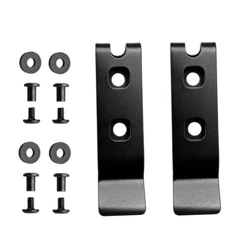 2 Set Knife Sheath Belt Clip Reliable 420 Stainless Steel Kydex Belt Clip with Screws for Kydex Sheath, Black