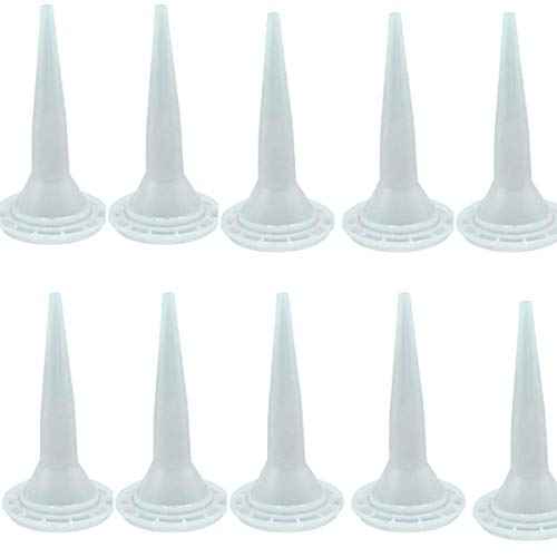 Caulking Nozzle Cones Nozzles for Sausage Caulking Gun, Reusable Caulk Nozzle Applicator, Durable Epoxy Piston Caulk Cap Replacement,10 Pieces
