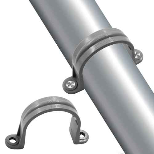12 Pcs Grey 1 1/2 Inch PVC Pipe Straps Conduit Clamps Pipe Clamps, 2 Holes PVC Pipe Mounting Bracket for PVC Pipe Conduit and Cables