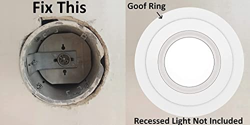 8 Pack Matte White Recessed Light Trim Rings for 6-Inch Can Fixtures, Outer Diameter 8 Inches