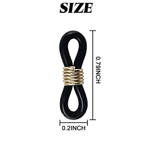 NSBELL 300PCS Eyeglasses Chain Ends Anti Slip Silicone Spring Rubber Connector Holder Retainer for Eyeglass Sunglasses Necklace Chain Eyeglass Chain Loop Holder Silicone Eyeglass Connector