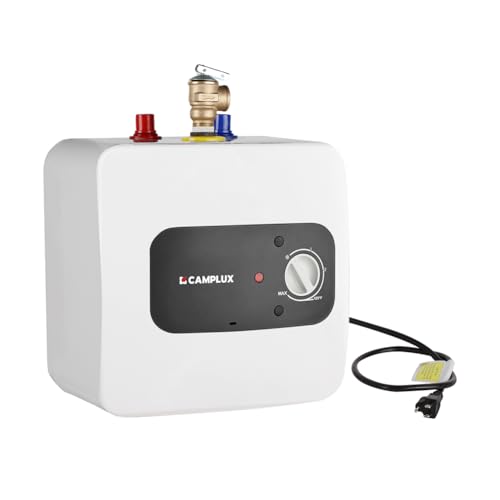 Camplux 2.5 Gallon Pro Mini Tank Electric Water Heater, On-Demand 110V/120V with Cord