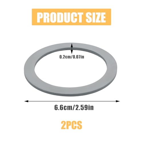 2pcs Gray Rubber Blender Gasket Replacement for Oster/Osterizer – Fits 2 3/4" Blade Base