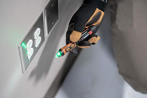 Southwire 40150N Advanced AC Non Contact Voltage Tester Pen; Dual Range 12-1000VAC/100-1000VAC; Non Contact Voltage Detector with LED Flashlight; 6' drop test rated; and IP67 waterproof; NCVT