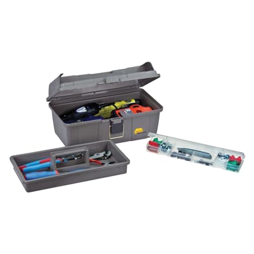 Plano 452-006 Grab-N-Go 16-Inch Toolbox with Lift-Out Tray, Gray/Black