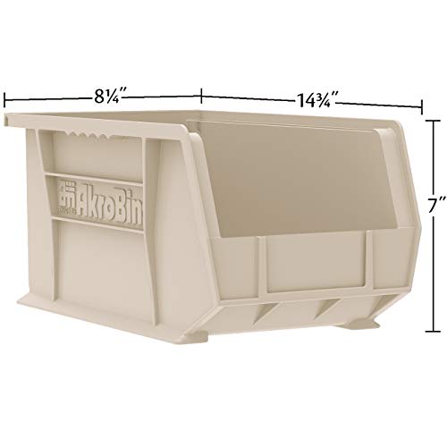 Akro-Mils AkroBins 30240 12-Pack Stackable Plastic Bins, 15 x 8 x 7 in, Blue