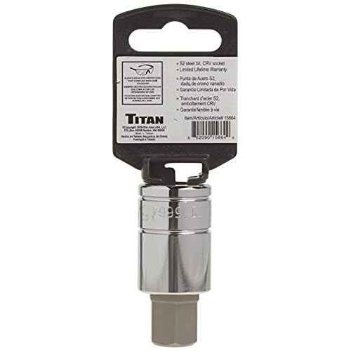 Titan 15664 1/2-Inch Drive x 5/8-Inch Hex Bit Socket