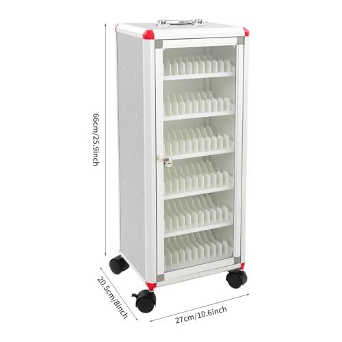 72-Slot Mobile Phone Locker Cabinet with Wheels & Keys - Secure Storage for Smartphones
