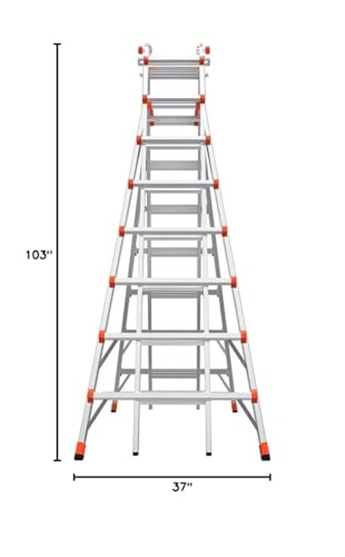 Little Giant Ladder Systems, SkyScraper, M15, 8-15 foot, Stepladder, Aluminum, Type 1A, 300 lbs weight rating, (10109)