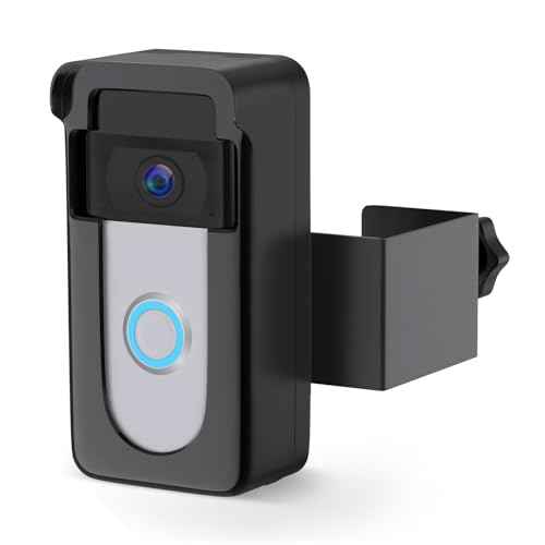 Anti-Theft Doorbell Mount Compatible with Ring Video Doorbell 1/2/3/3 Plus/4/Plus/Pro/(2020 Release)/(2024 Release), Adjustable No-Drill Doorbell Camera Mount Not Block Doorbell Motion Sensor