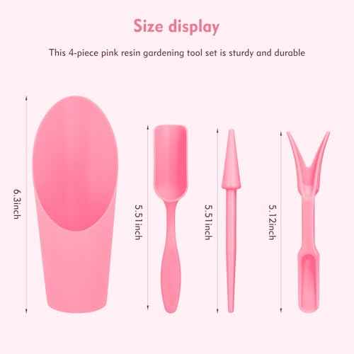 Bonsai Tools Transplanting Potting Bonsai Garden Shovel Hand Tools Bonsai Tree Kit Mini Garden Plant Care Shovel Soil£¨Pink£©