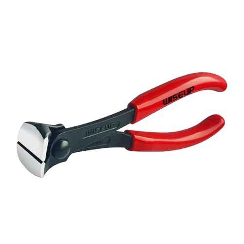 WISEUP Nail Puller, 7-inch Black Finish Chrome Vanadium Steel Carpenter's Pliers,End Cutting Pliers, for Staple Remover Tool or Flooring Installation Tools (7 inch)