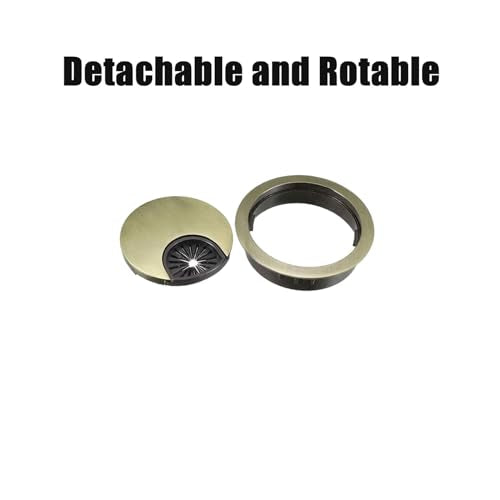 TuTuYa 4PCS 2-Inch Bronze Desk Grommets with Hole Saw - Cable Management