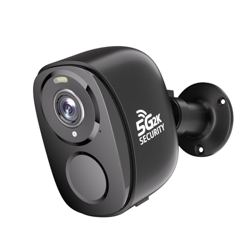 ELECCTV 5G/2.4G WiFi Security Cameras Wireless Outdoor, 2K Battery Powered WiFi Cameras with AI Motion Detection Spotlight Siren,Color Night Vision, 2-Way Talk, IP65, Cloud/SD Storage, Works w/Alexa