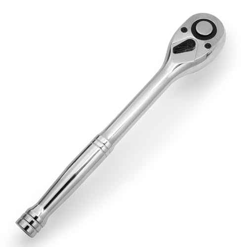 1/4 Inch Drive Ratchet Wrench, 72-Tooth Quick-Release Reversible Wrench, Chrome Vanadium Steel Wrench Tool, 5.8 Inch Length Full Polished Handle