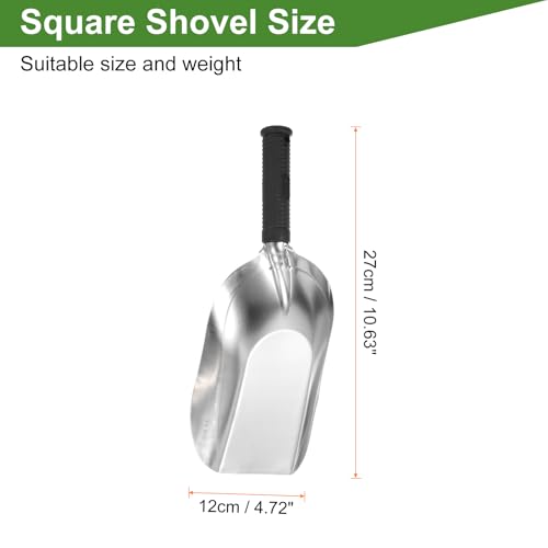 HARFINGTON Garden Hand Shovel 11.8" x 4.5" Stainless Steel Square Shovel Hand Trowel Gardening Tools for Transplanting Weeding Digging Planting