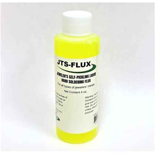 JTS-FLUX Self Pickling Flux for Precious Metals Gold Silver Jewelry and Hard Soldering 4oz / A soldering flux for use with Silver solder, Gold, Platinum or other metals with high melting points - USA