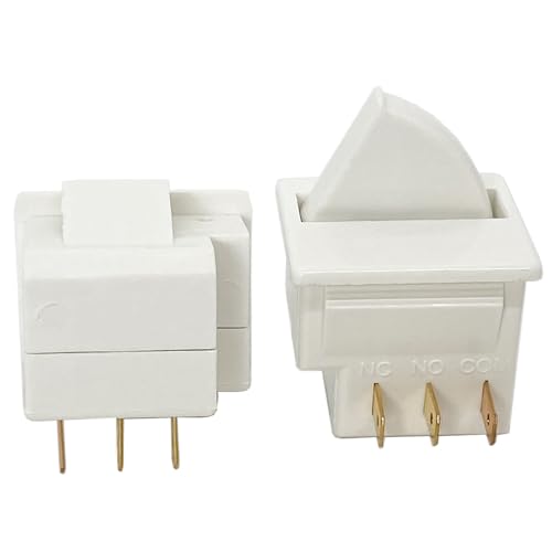 Refrigerator Door Light Switch 3-Pin Momentary 2pcs for Whirlpool GE Kenmore