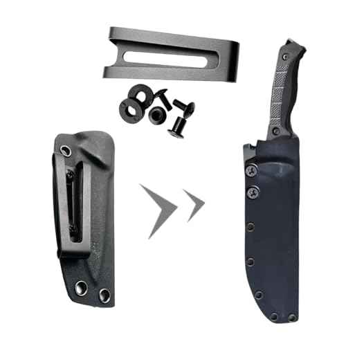1 Set Kydex Belt Clip Professional Metal Holsters Waist Clips with Screws, Black