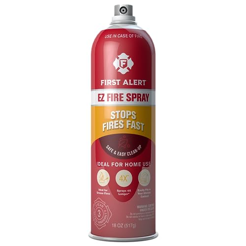 First Alert EZ Fire Spray - 32 Seconds Portable Fire Extinguisher - Single Pack