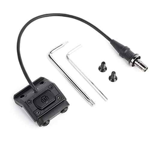 NOBUHIRO Tactical Modular Wire Remote Pressure Switch with Offset Light Mount for M300 M600, with SF Plug for M300 M600 Series Flashlights, Fit for 20mm Picatinny Rail (SF)