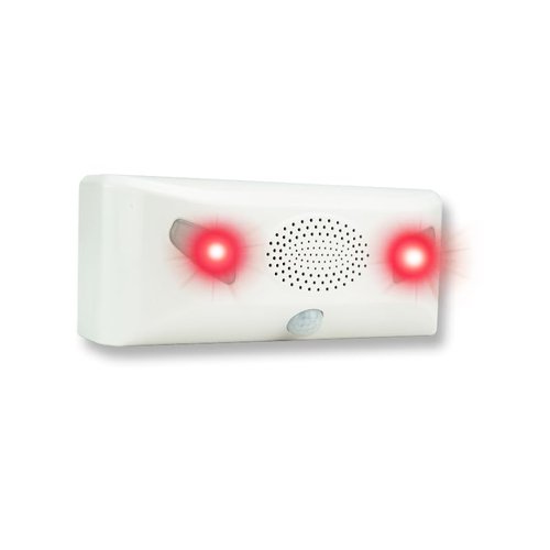 Sound Strobe Warning Lights, LED Intelligent Microwave Sensor Automatic Voice Prompter, IP65 Waterproof & Dustproof Infrared Visual Alarm Speaker for Outdoor Safety, Forest Fire Prevention.