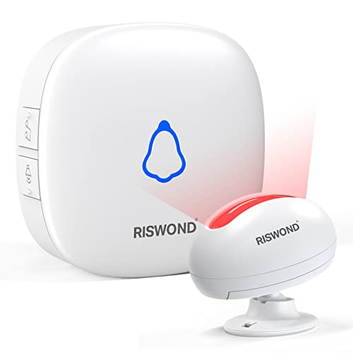 Wireless Motion Sensor Door Chime with Receiver & Sensor - Indoor Alarm & Entry Alert