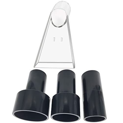 TunaMax Small Shop Vac Extractor Attachment - Clear 3-Adaptor Extraction Head
