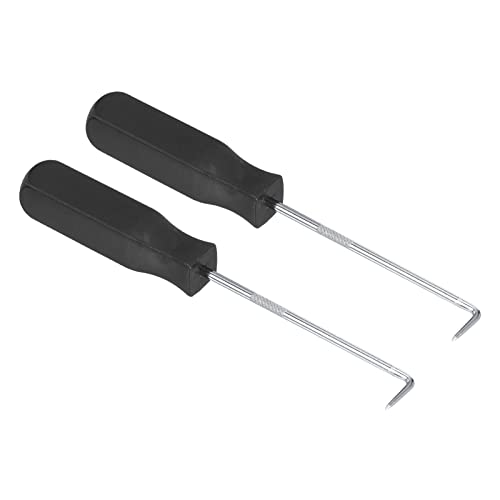 PATIKIL O-Ring 90 Degree Picks 142mm, 2 Pcs Oil Seal Gasket Precision Screwdriver Puller Remover Removal Tool, Black