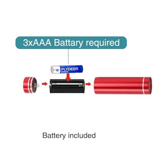 KunHe 6 Pack Red Light Mini LED Flashlight Small Flashlights Flash Light for Astronomy Aviation Night Observation and Animal Observation Observation