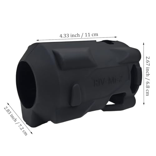 49-16-2554 Impact Driver Protective Boot Fits Milwaukee M12 FUEL 3/8in. and 1/2in. Stubby impact wrenches 2554-20 2555-20 2555P-20,Durable Rubber Cover,Black (Boot Only)