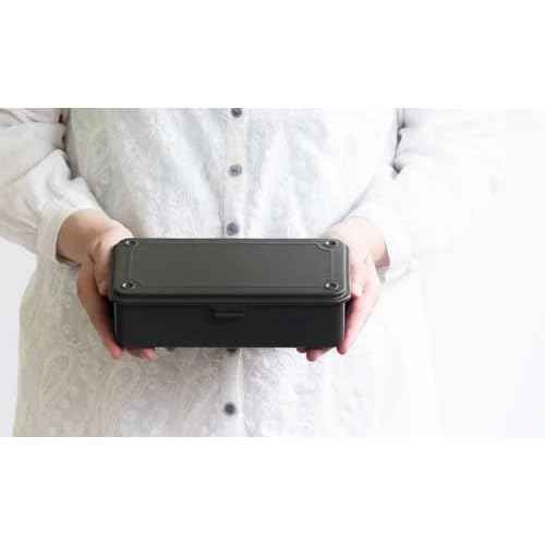 T-190 MG (MILITARY GREEN) H7.99¡¿W4.29¡¿D2.20inch Steel Trunk For Pegs, Metal fittings, Pen, Accessory, And Utility Knife Made In Japan