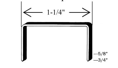 Klinch-Pak 1-1/4" Crown x 5/8" Leg Construction Staples - Case of 2,500 Copper-Coated for Wood & Metal