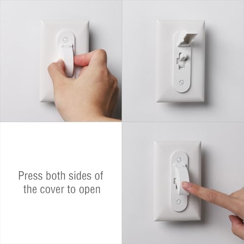 Child Proof Light Switch Cover Guard - 1 Pack White Toggle Switch Protector