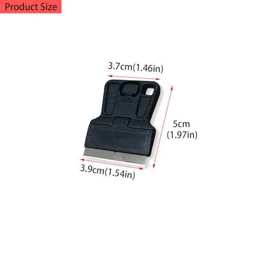 4Pcs Mini Razor Blade Scraper Plastic Razor Blade Scraper Tool 1.5" Blade for Removing Stickers,Glue,Labels,Decal,Paint,Stain,Vinyl