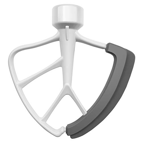 KITCHPOWER 4.5-5 Quart Flex Edge Beater for KitchenAid Tilt-Head Mixers White