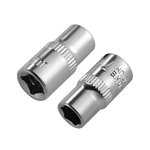 [13pcs] Durable 7mm Socket, 1/4 socket set,Shallow Socket 1/4 Inch Drive 7mm 6 Point, CORROSION RESISTANCE