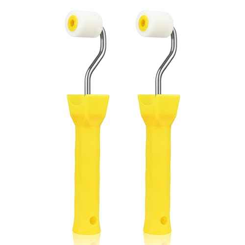 2 Pcs Foam Paint Roller Mini Paint Rollers for Touch up Trim Edge or Corner Extra Small Paint Wool Brushes Tiny Painting Tool for Professional Painting Results 1 Inch Roller