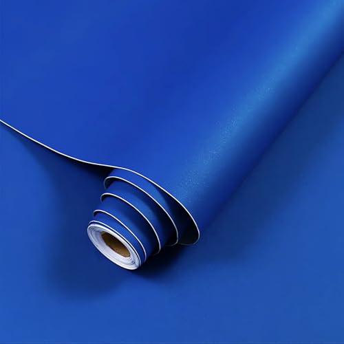 Ismoon 15.7x118 Inch Blue Peel & Stick Waterproof Contact Paper for Kitchen & Bathroom Surfaces - Removable Self-Adhesive Vinyl Wallpaper