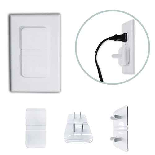 White Double Outlet Covers Baby Proofing (10 Pack, 20 Sockets) | Baby Proof Plug Covers for Electrical Outlets | Safe & Secure Baby Safety Products | Childproof Socket Covers Protect Toddlers & Babies