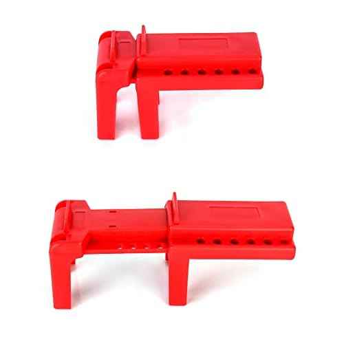 QWORK Ball Valve Lockout, 1/2" - 2-1/2" Diameter, Red
